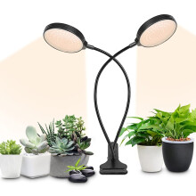 Sunlike Clip On Grow Light, Full Spectrum Plant Grow Light for Indoor Plants, Auto ON/Off, 4/8/12H Timing for Succulents and Seed Starting