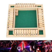 Wooden Number Dice Game Toy Board for Kids Adults and Party Entertainment