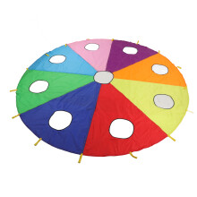 Outdoor Kids Umbrella Parachute Game Set with 9 Holes - Durable and Fun