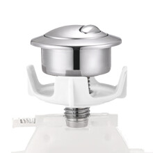 Water Flush Button Waterproof Toilet Lid Double Flow System Modern Design Silver Finish For Apartment Bathroom