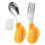 1 Set Durable Forks and Spoons with Storage Container for Easy Feeding for Learning to Eat 1