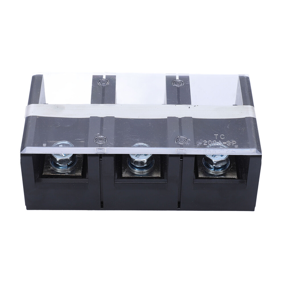 200A 3P Terminal Block Strip With Mutual Insulation And Clear Cover Dual Row 8441374081240