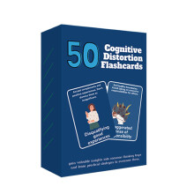Cognitive Distortions 50Sheet Emotional Regulation Game, Daily Mental Health Prompts, Practice Affirmations