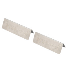 Signaux de réservation en métal double face, 2 pièces, en acier inoxydable, pour restaurants et bars