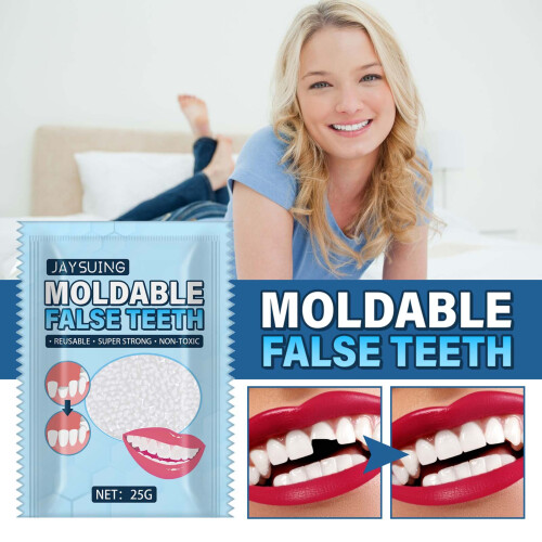 Moldable False Teeth 25g Denture Cosplay Prop Halloween Party Accessories 2