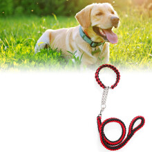 Guinzaglio per cani in nylon resistente da 4,2 piedi, con spessore rinforzato e retrazione anti-morso