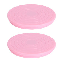 Plastic Cake Spinner for Home Kitchens and Bakeries, Food-Safe Plastic Materials Cake Decorating Turntable, Ideal for DIY Cakes and Desserts (2Pcs)