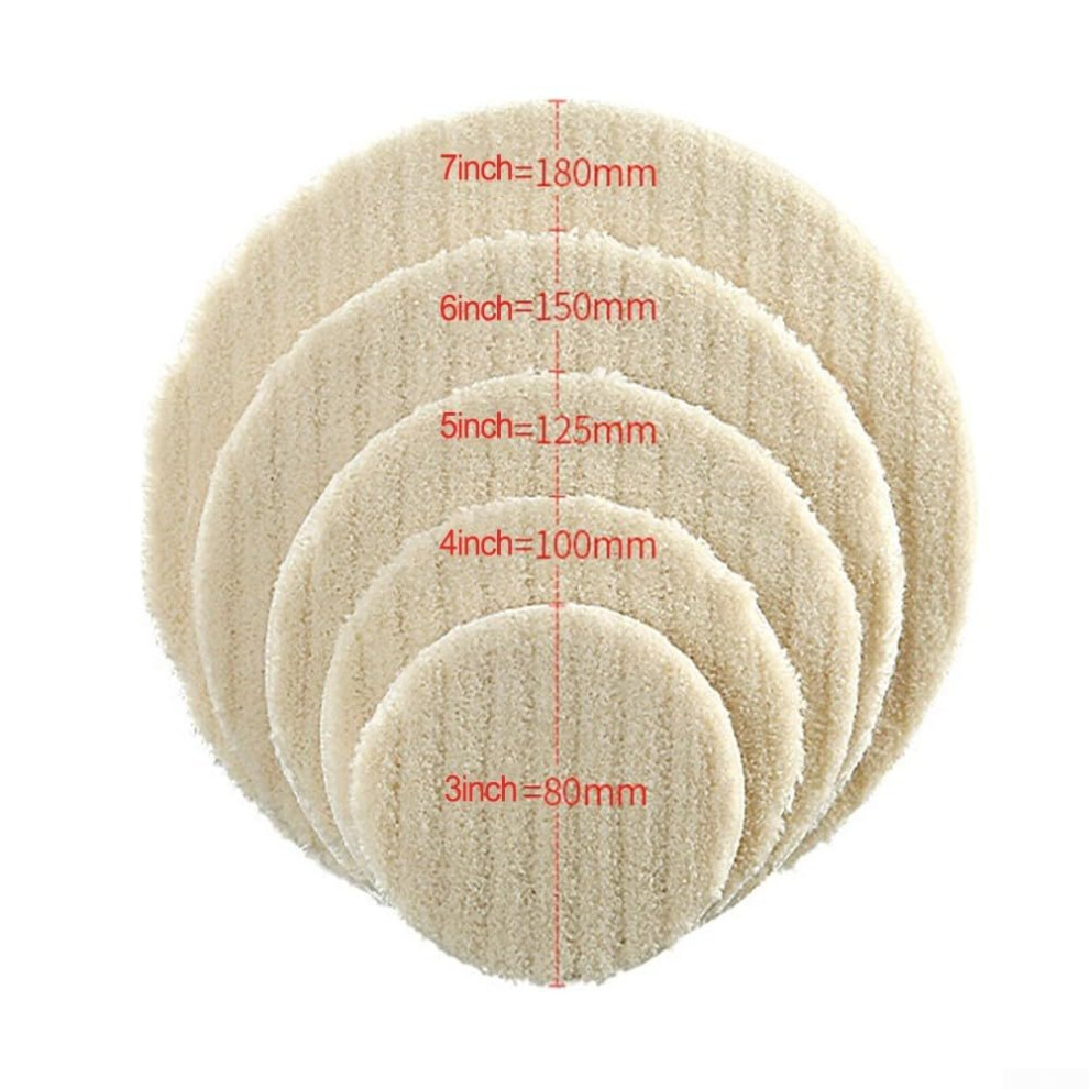 80Mm Polishing Wheels Made Of Fine Wool Felt For Glass And Metal Use (180Mm Diameter) 9347817268966