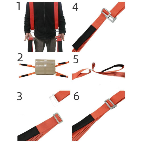Furniture Moving Straps, 2 Movers Lifting Harness Set, Adjustable Moving Ropes 880 Lbs 2