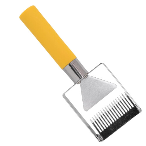 Adjustable Honey Uncapping Tool, Stainless Steel Fork with Comfortable Plastic Handle, Beekeeping Scraper for Hard to Pits 1