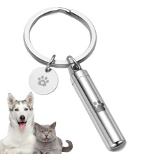 Pet Ashes Keepsake Pet Urns for Dogs Ashes Funerary Charm Paw Cremation Memorial Stainless Steel for Women Men Wallet Purse Loved Silver