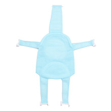 Planche de bain pour bébé avec support, filet en mesh antidérapant, bleu clair, universel, amovible