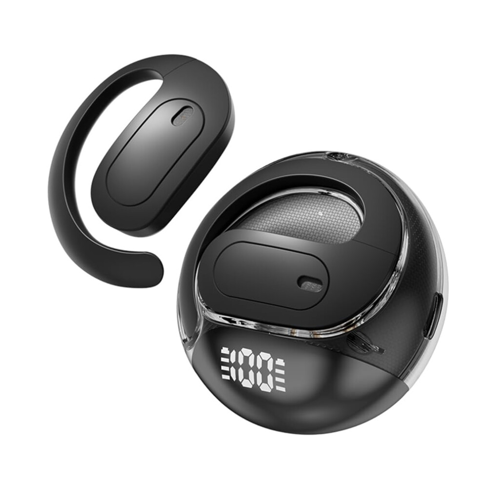 Wireless Earbuds Earhooks With Built In Mic Bt 5.4 Waterproof For Sports Running Gym Black 9382693976697