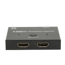 8K/4K HDMI Richtungsumschalter 1 Eingang 2 Ausgänge Aluminiumlegierung 48Gbps