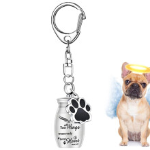 Dog Urns for Ashes Small Dog Urn with Paw Charm Keyring Memorial for Cat
