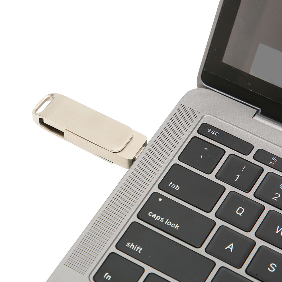 64Gb Metal Rotatable Usb 3.0 Type C Phone Memory Stick, Silver 3071374089950