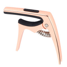 Capo Portatile 3-in-1 in Metallo Oro Rosa per Chitarra Acustica, Elettrica e Ukulele
