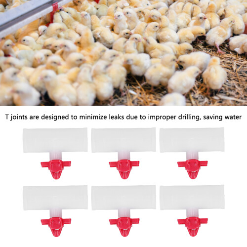 Chicken Waterer Nipple Cups 20 Sets Automatic Drinking System G3/4 T Joints 1