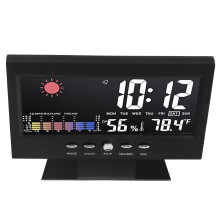 Weather Station Clock with Color Screen, Indoor Outdoor Thermometer and Humidity Monitor