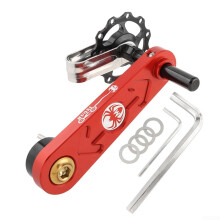 Chain Tensioner Single Speed Hub Gear Chain Guide Adapter Chain Tensioner Chain for Road Bike Cycling (Red)