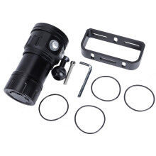 Professional Underwater Video Light, 6000 Lumens Dive Light for Scuba Diving Photography Adjustable White Light Deep Sea Waterproof LED Flashlight wit