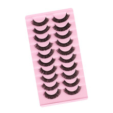 10 Paar Wiederverwendbare Selbstklebende Wimpern Ohne Kleber, 6 Stile, Schwarz