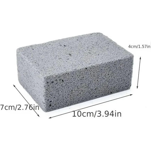 BBQ Grill Brick Block Handheld Cleaning Stone Scraper 1pc Grey 1