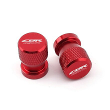 Compatible With 2 Pcs CNC Aluminum Tire Valve Cap Cover Motorcycle Accessories CBR650R Red