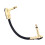 15 cm goldene flache Patch-Kabel für E-Gitarre Effektpedale 15