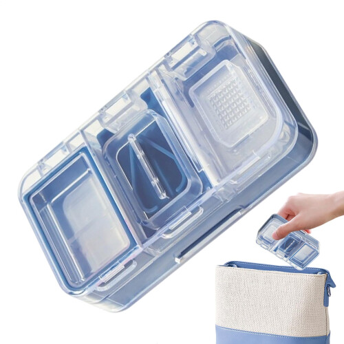 Pill Splitter, DoubleLayer Tiny Tablets Splitter, Weekly Pill Organizer, Blue, For Nurses, Home, Hospital