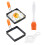 Egg Muffins Set  NonStick Square Egg Rings with Silicone Handle 1