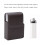 Stylish Brown PU Leather Cigarette Box with Lighter Holder 20 Capacity 7