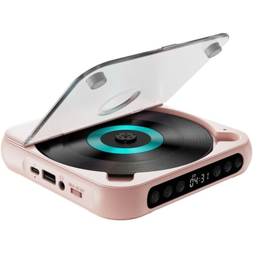 Rechargeable CD Player Model 918 White, AntiSkip, Compact Design, Portable Music Player 1