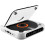 Rechargeable CD Player Model 918 White, AntiSkip, Compact Design, Portable Music Player 5