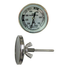 Tel Tru Manufacturing Company Patio Grill Thermometer BQ225 150F to 700F 2' Face 2.5' Stem