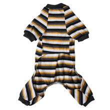 Weiche Stretch-Hundepajamas, leckresistent, warm, gestreift S