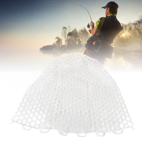 Portable Rubber Fishing Net 65cm Depth, Foldable, High Transparency