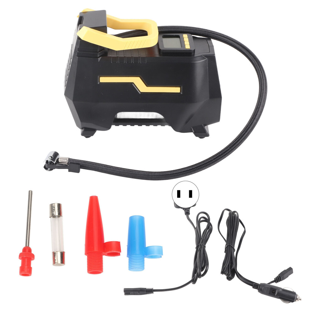 Digital Pressure Gauge Tire Inflator, Fast Inflation Portable Air Compressor With Emergency Led Smart Preset Auto Shut Off For Car Tires Light 9138057034066
