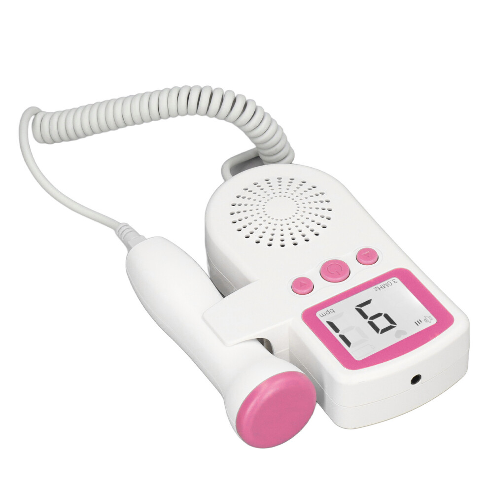 High Sensitivity 3.0Mhz Fetal Heartbeat Monitor Lcd Compact 13Cm Pink