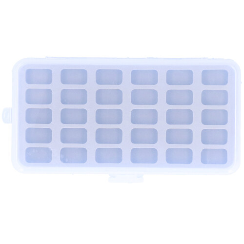 Plastic Bobbin Box Organizer 30 Slots Sewing Storage Case Clear