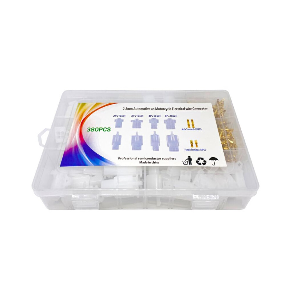 380Pack/Lot Terminal Connectors For Various Applications Precision Abs Insulating Sleeve Cable Connector 9382693838728
