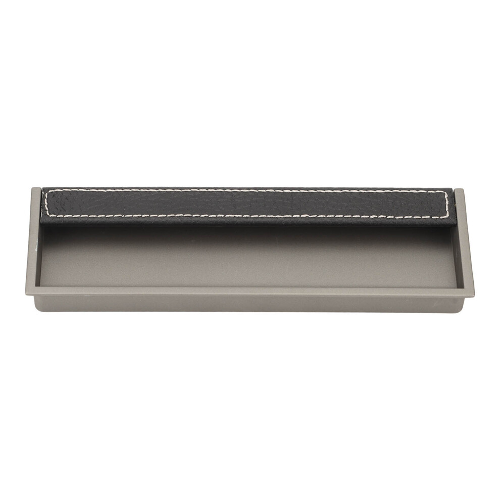 Flush Pull Handles, Embedded Sliding Door Handle For Wardrobe, Modern Simple Door Pull Handle With Embedded Drawer Handle, Alloy Leather Material For 9009791881653