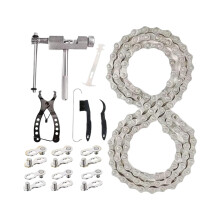 Chain for Bike, Mountain Bike Accessories Kit, Quick Release Link Tool Replacement Heavy Duty Security