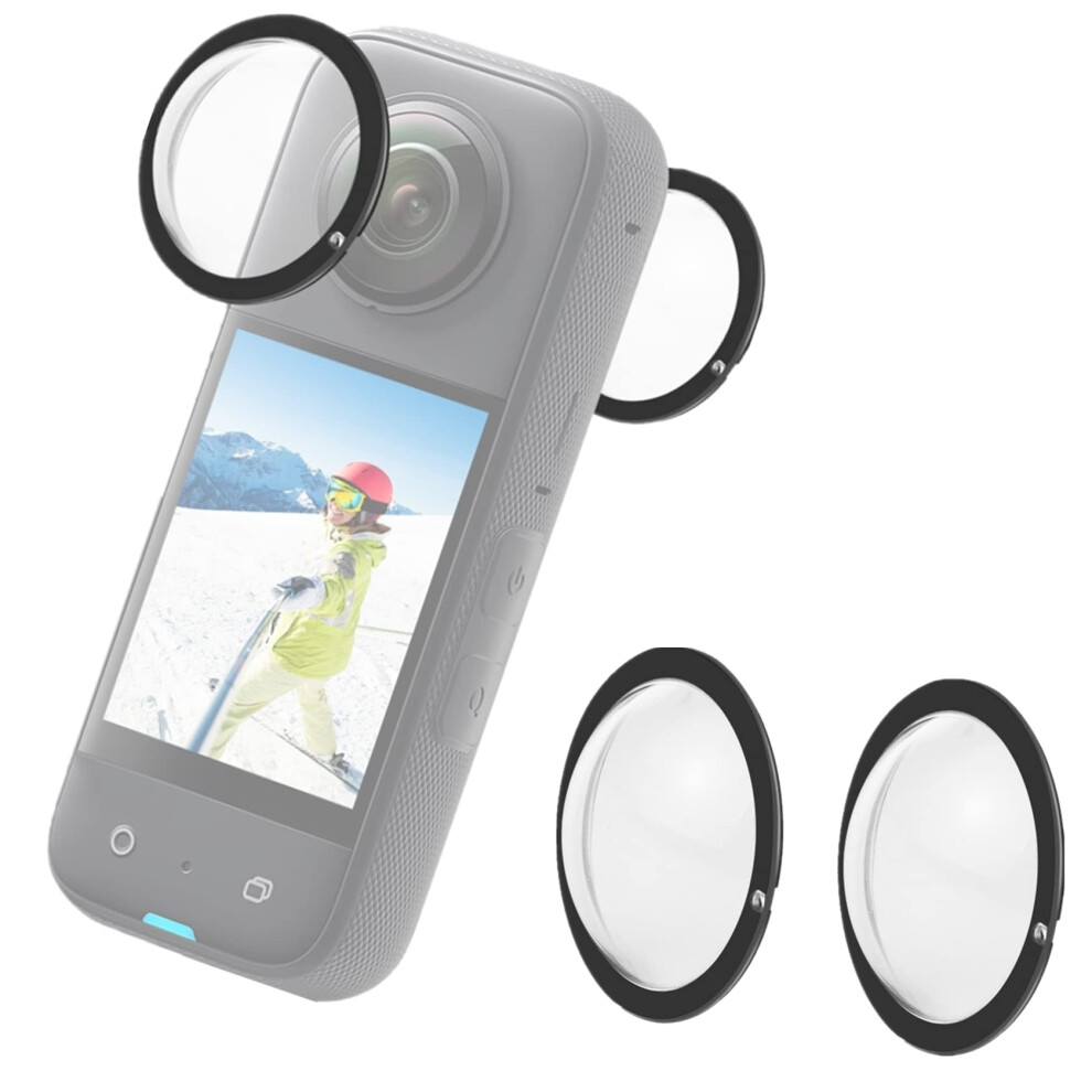 Panoramic Camera Lens Guards For Insta360 X3, 2Pcs Adhesive Hd Pc Lens Protector Cover, Compatible With Insta360 X3 9426802653045