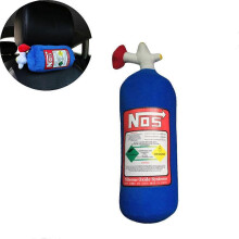 (As show, One size) Nitrous Oxide Bottle Pillow Car Decor Backrest Pillow Creative Plush Pillow