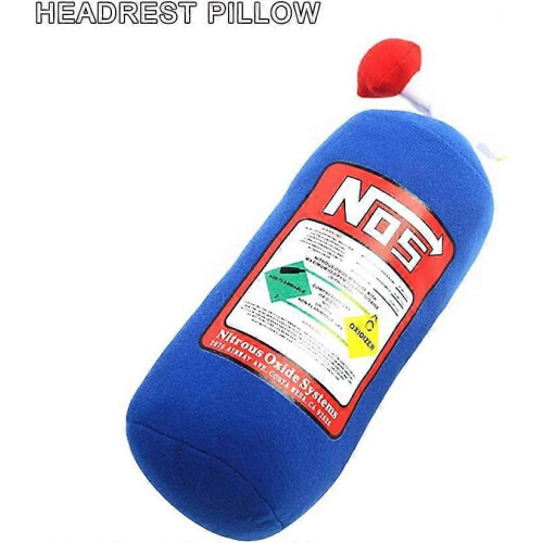 (As show, One size) Nitrous Oxide Bottle Pillow Car Decor Backrest Pillow Creative Plush Pillow 1