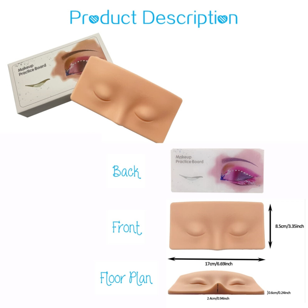 Silicone Makeup Practice Face Board, Reusable & Realistic 15cm