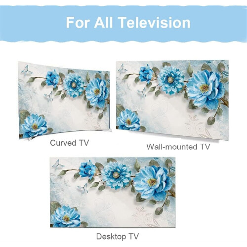 TV Dust Cover 75Inch Polyester Microfiber Cloth For FlatScreen Televisions Protection 1