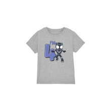 (5-6 Years, Sport Heather) Black Panther Childrens/Kids Cute 4th Birthday T-Shirt