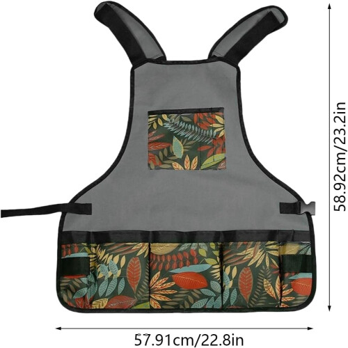 Heavy Duty Gardening Apron with Multiple Deep Pockets, Waterproof and Adjustable for Yard Work 2